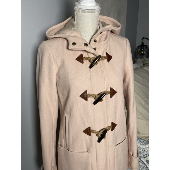 J. Crew Soft Pink Wool Toggle Coat Size 2 $349 Rare - Picture 3 of 9